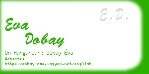 eva dobay business card
