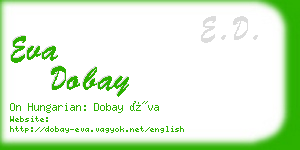 eva dobay business card